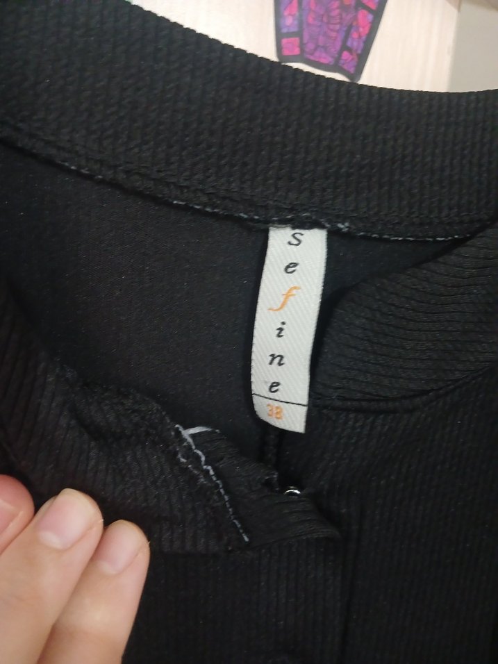 Siyah Uzun Elbise - Görsel 5