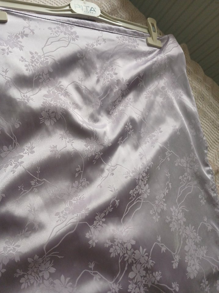 Saten midi etek - Görsel 2