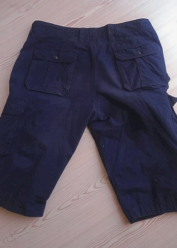 Defacto Erkek Lacivert Belden Kemerli Denim Şort
