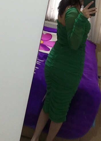 m Beden Yeşil kalem elbise