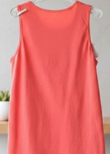 Pembe Fırfırlı Kolsuz tişört - Görsel 2