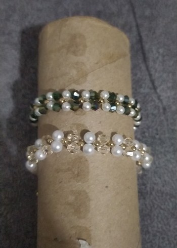 İnci Boncuklu Altın Renkli Bohem Bileklik - Görsel 3