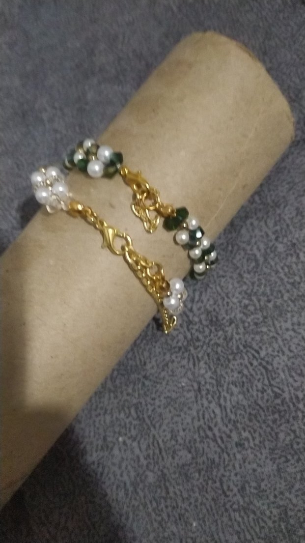 İnci Boncuklu Altın Renkli Bohem Bileklik - Görsel 4