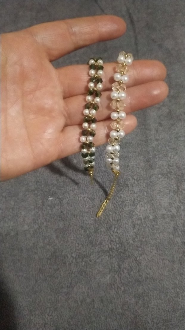 İnci Boncuklu Altın Renkli Bohem Bileklik - Görsel 2