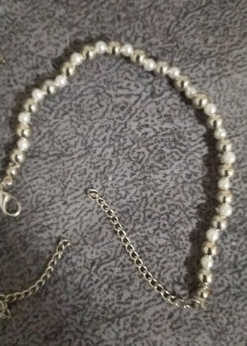 Boncuklu Beyaz Kadın Bileklik - Görsel 3