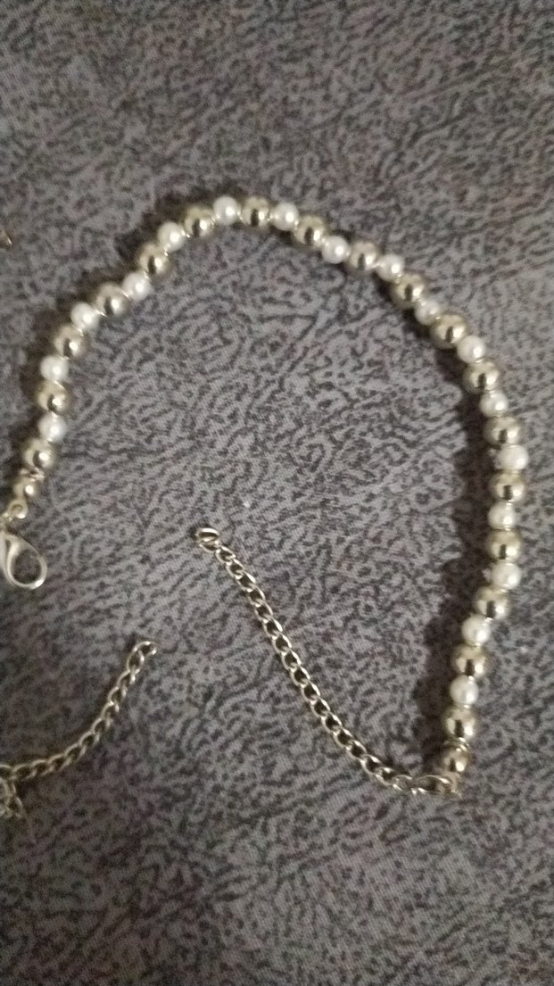 Boncuklu Beyaz Kadın Bileklik - Görsel 3