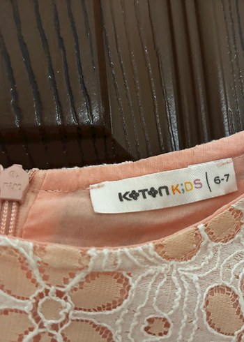 Koton Kız Çocuk Pembe Dantel Çiçekli Elbise