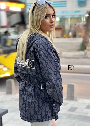 Louis Vuitton Gri Batik Desenli Düğmeli Denim Kadın Ceket