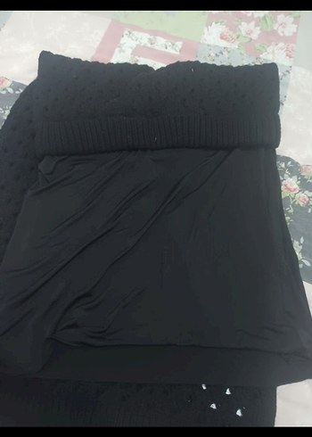 Siyah Örgü Kadın Uzun Etek - Görsel 5