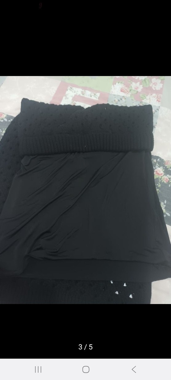 Siyah Örgü Kadın Uzun Etek - Görsel 5