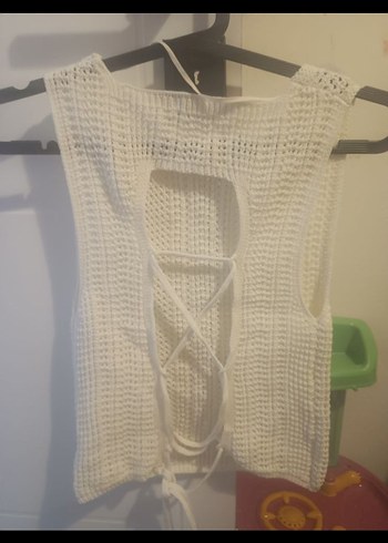 Beyaz Örgü Kadın Süveter - Görsel 6