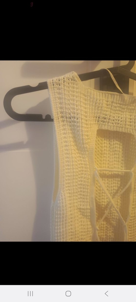 Beyaz Örgü Kadın Süveter - Görsel 4