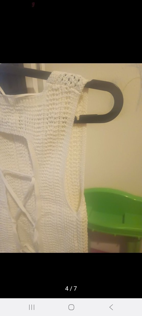 Beyaz Örgü Kadın Süveter - Görsel 3