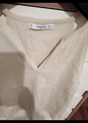 Mango bej askılı triko - Görsel 3