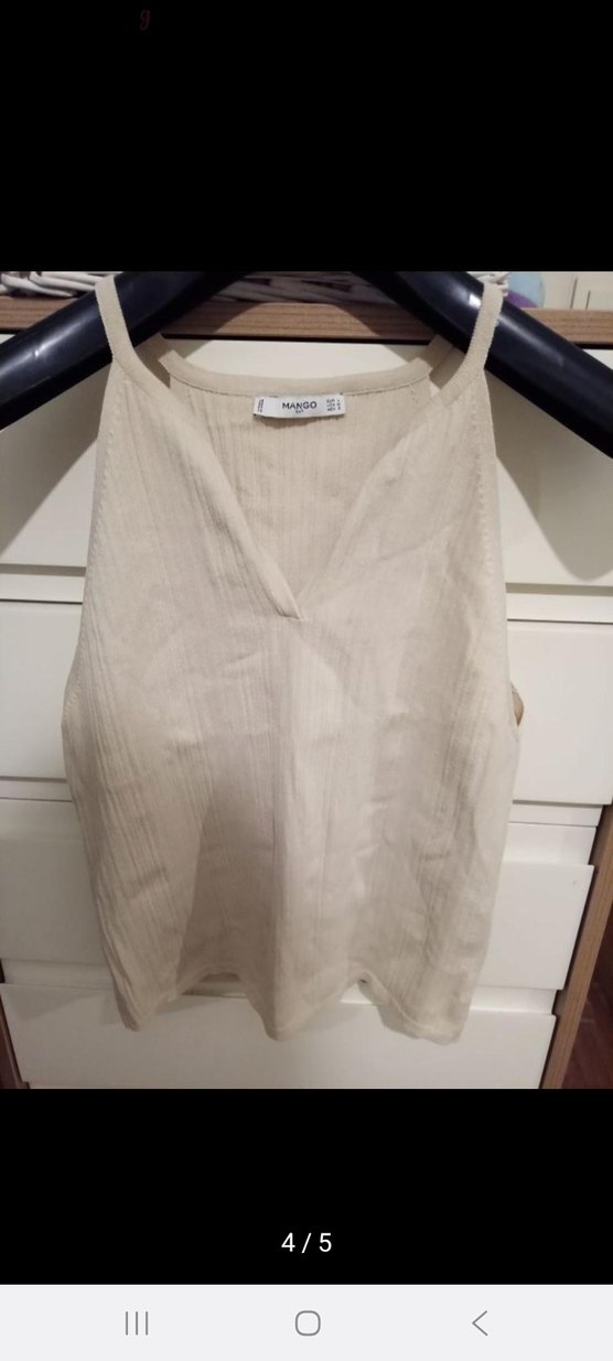 Mango bej askılı triko - Görsel 2