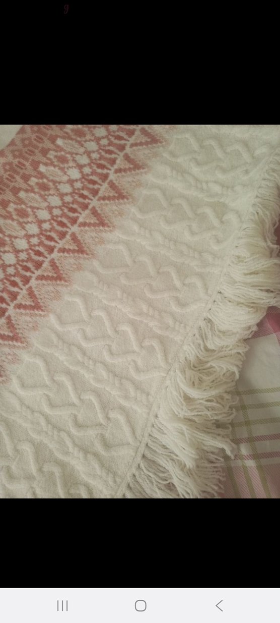 Bohem Tarz Beyaz Örgü Kadın Panço - Görsel 4