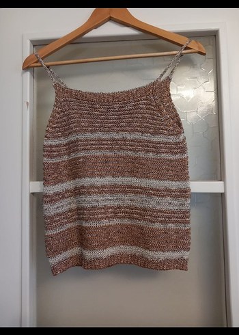 Bohem Kısa Örgü Kadın Atlet - Görsel 4