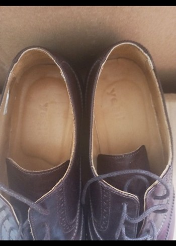 Koyu Kahverengi Deri Klasik Erkek Ayakkabı - Görsel 7