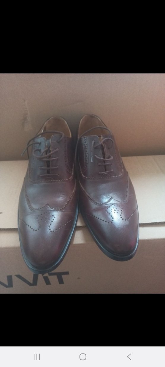 Koyu Kahverengi Deri Klasik Erkek Ayakkabı - Görsel 2