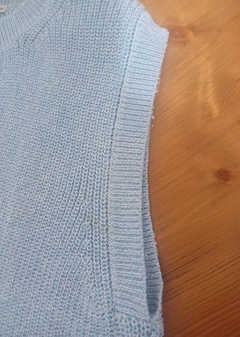 Mavi Triko Kolsuz Kadın Kazak - Görsel 3