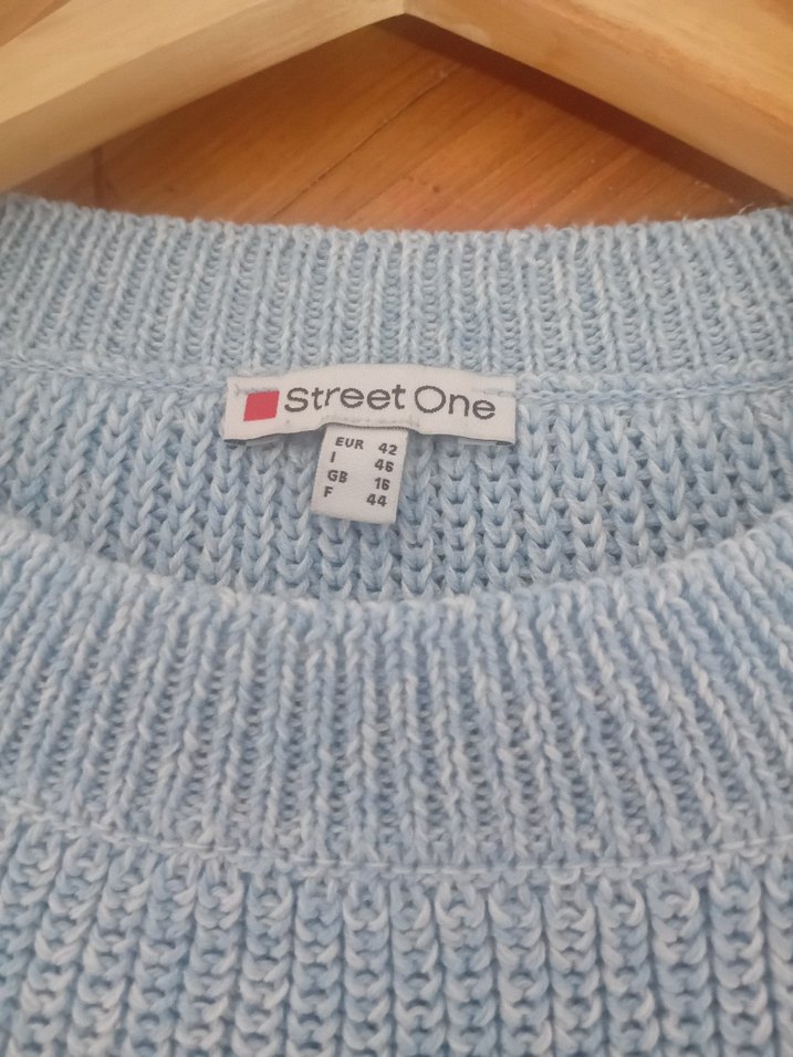 Mavi Triko Kolsuz Kadın Kazak - Görsel 5