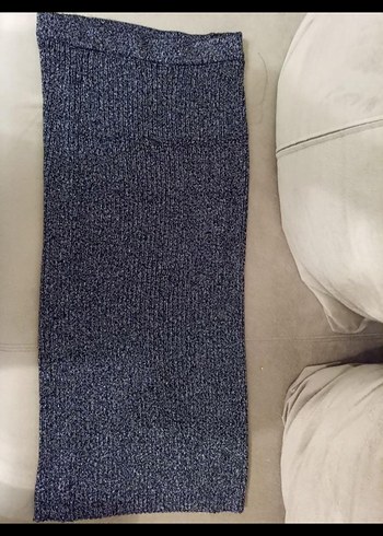 Gri Triko Midi Kalem Etek - Görsel 3