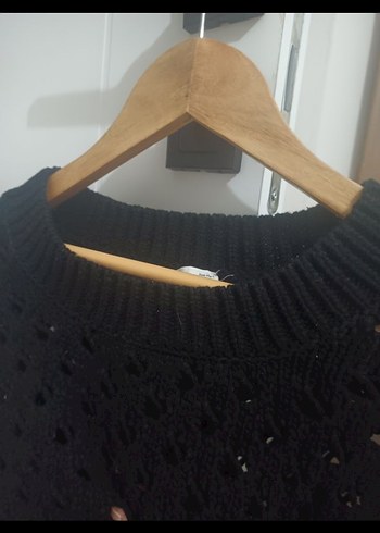 Siyah Örgü Kadın Kazak - Görsel 3