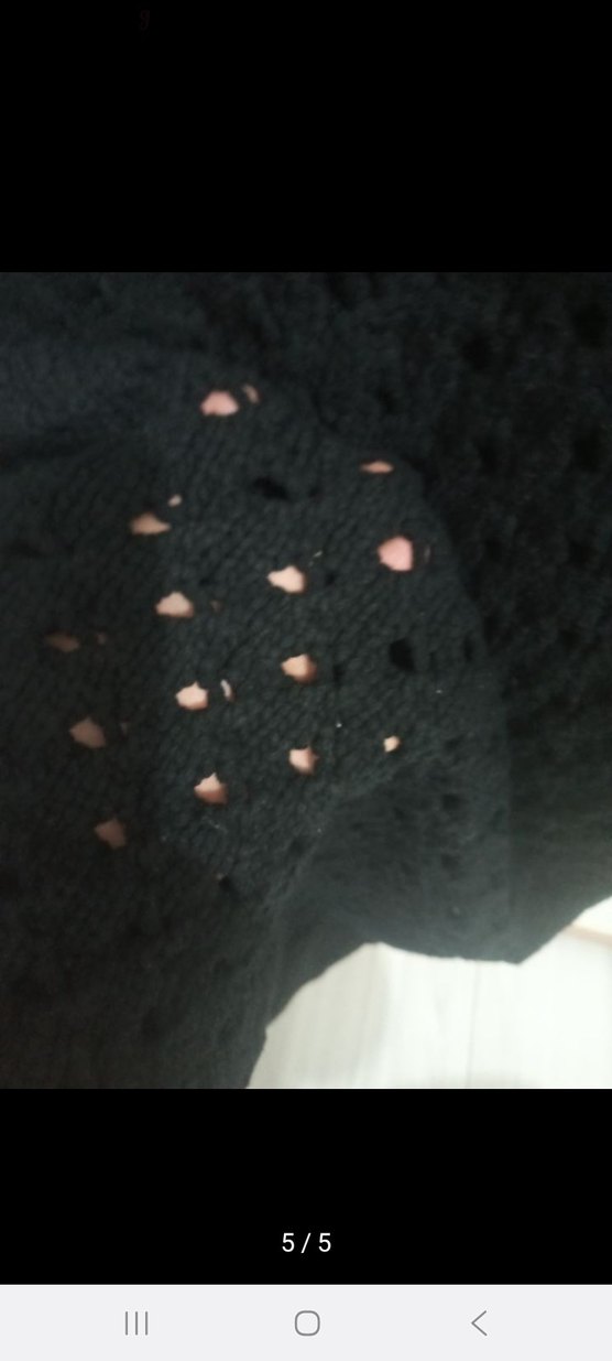 Siyah Örgü Kadın Kazak - Görsel 5