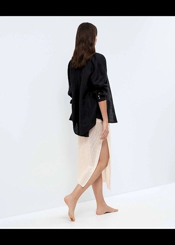 Bej Örgü  Uzun Etek - Görsel 6