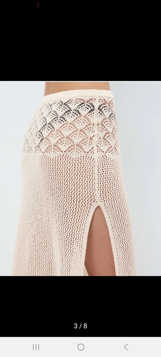 Bej Örgü  Uzun Etek - Görsel 3