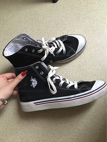 38 Beden siyah Renk polo penelope high converse spor bez ayakkabı