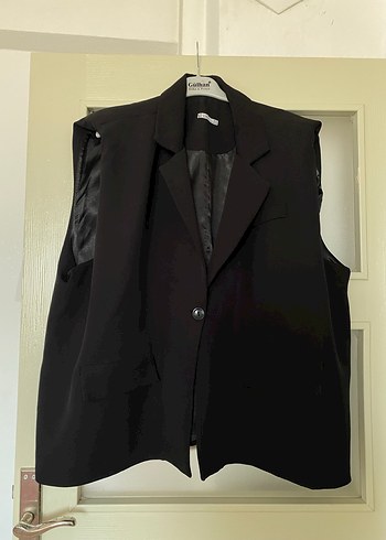 Kadın Siyah blazer yelek