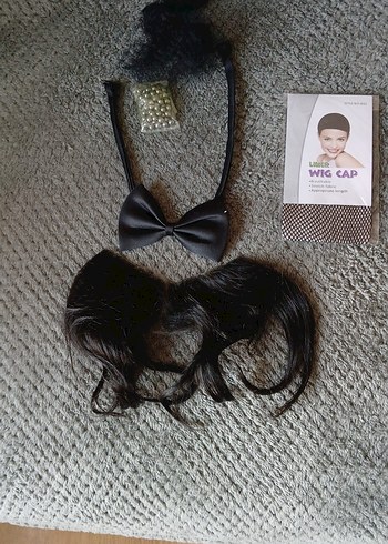 Siyah takma saç ve papyon sıfır gümrük - Görsel 2