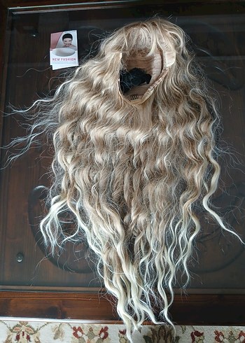 Sarı saç peruk sıfır - Görsel 2