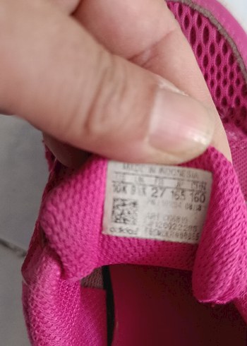 27 Beden Kız Çocuk Pembe Cırt Cırtlı Spor Ayakkabı