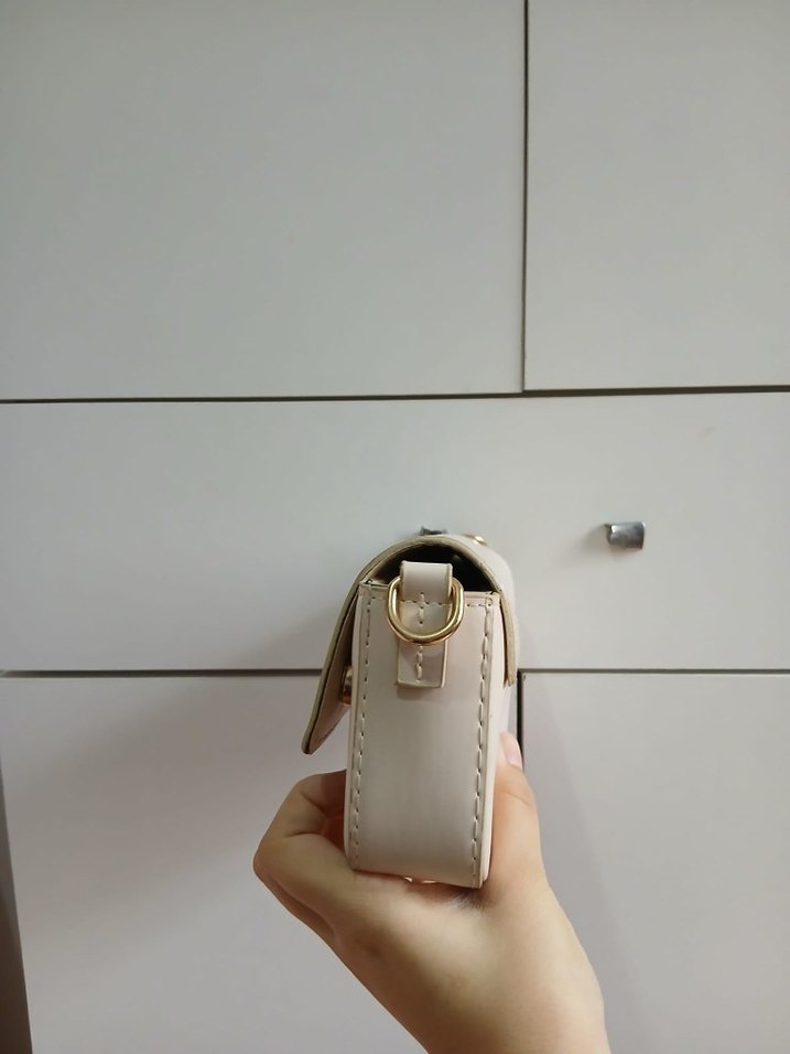 Bej Minimalist Deri Kadın Çanta - Görsel 2