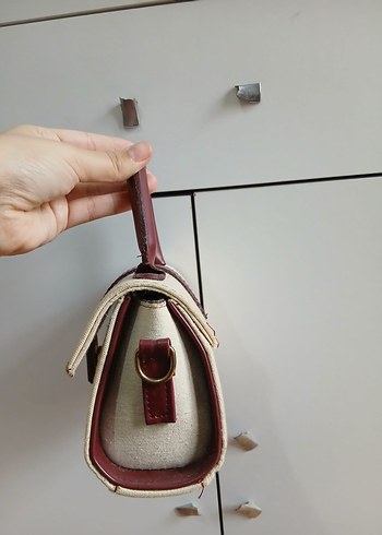 Bej Deri Tokalı Kadın Çantası - Görsel 2