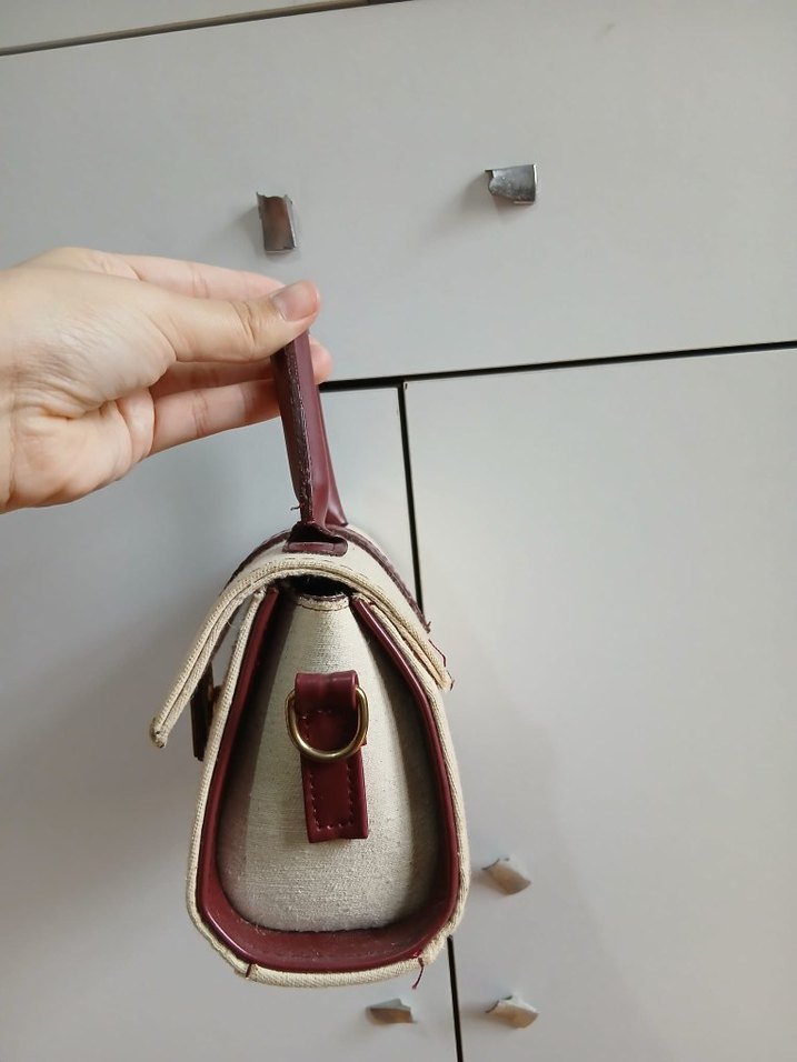 Bej Deri Tokalı Kadın Çantası - Görsel 2