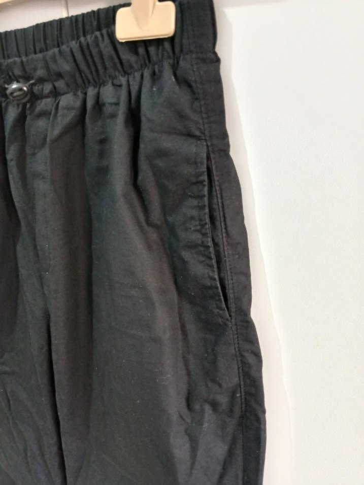 Siyah erkek çocuk Keten Rahat Kesim Pantolon - Görsel 5