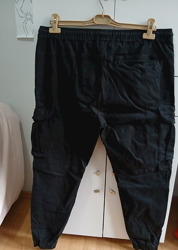 Erkek Siyah Biker Tarzı Bağcıklı Pantolon - Görsel 3