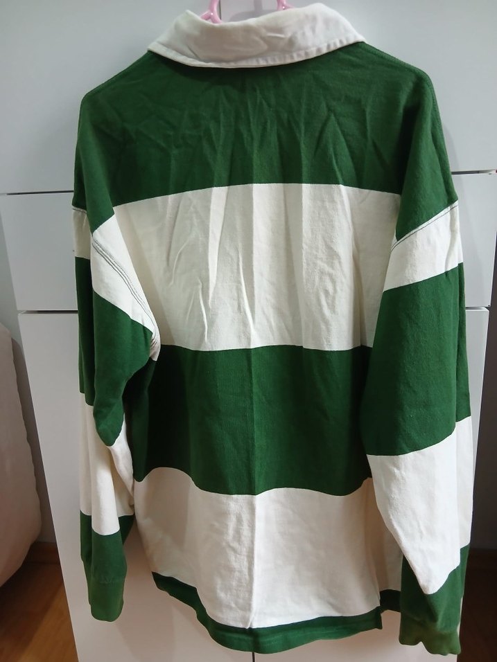 erkek ve kadın Yeşil Uzun Kollu Polo Tişört - Görsel 3