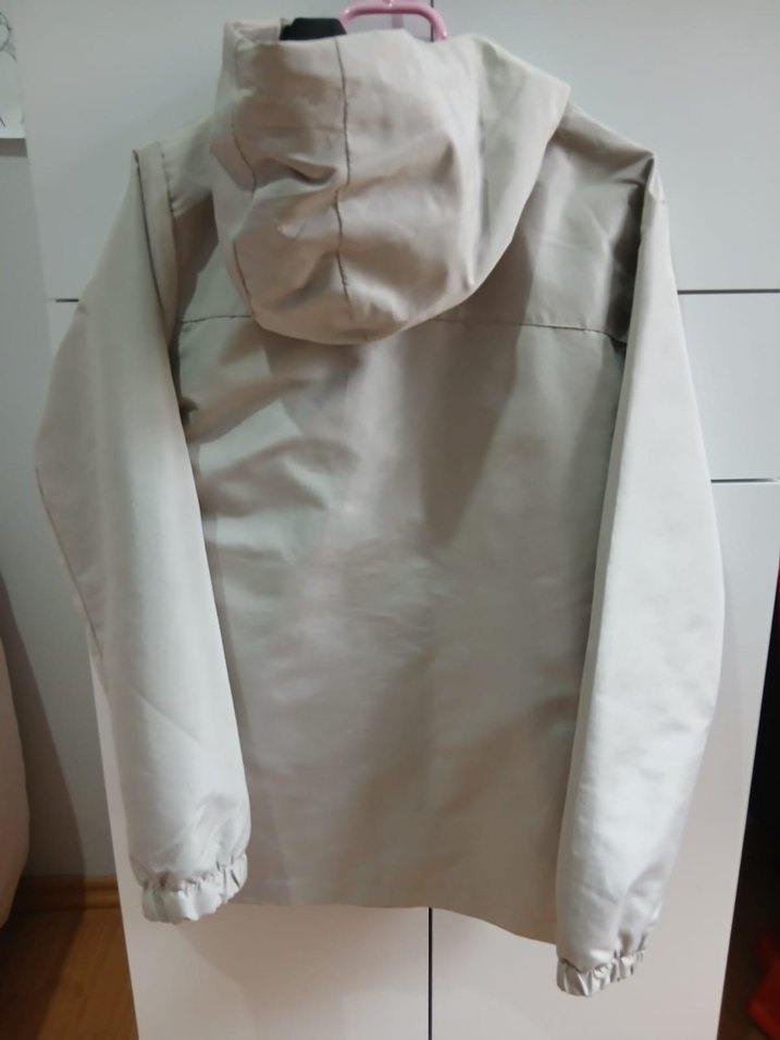 Gri Kapüşonlu Fermuarlı cocuk Ceket mevsimlik - Görsel 2