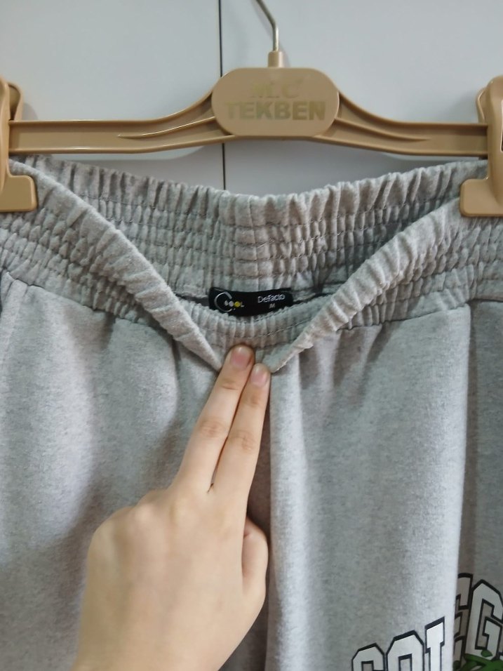 Gri Rahat Kesim Kadın Eşofman Altı - Görsel 3