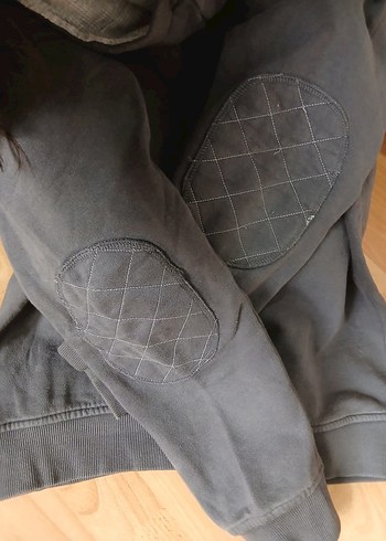 Gri Kapüşonlu Uzun Kollu Sweatshirt - Görsel 3