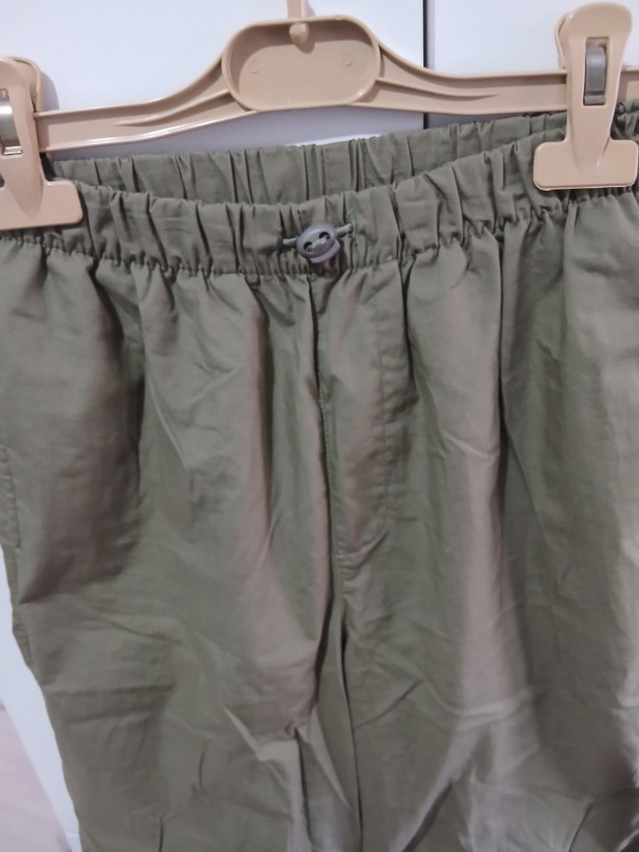 haki erkek çocuk kumaş pant - Görsel 2