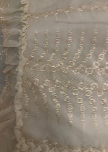 Diğer Nakışlı Beyaz Pastel Yatak Örtüsü