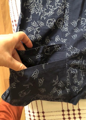 Lacivert Desenli ameliathane ve hemşire gömleği - Görsel 5