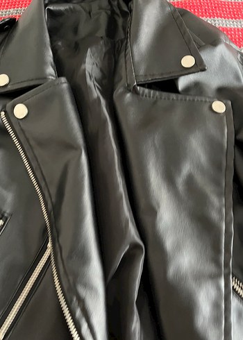 s Beden siyah Renk Siyah Deri Biker Ceket