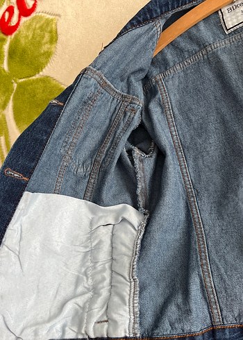 m Beden lacivert Renk Düğmeli Mavi Kadın Denim Ceket