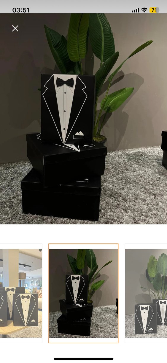 Klasik Siyah Mini Damatlık Desenli Kutu - Görsel 2